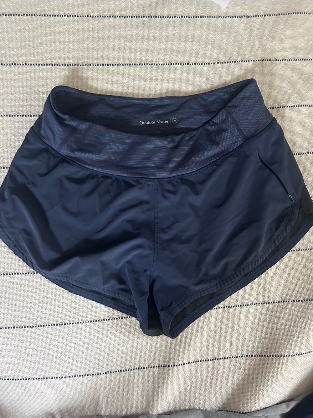 Outdoor Voices 3” Navy Blue Athletic Running Shorts
